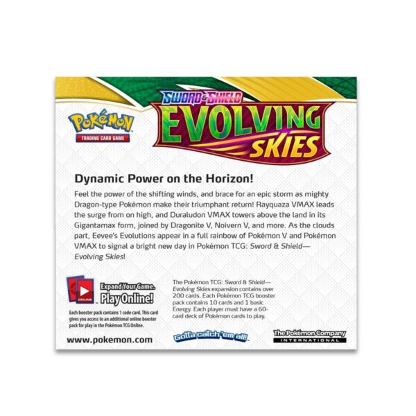 Pokemon TCG Sword and Shield Evolving Skies Booster Box (36 Packs) Engin - Image 2