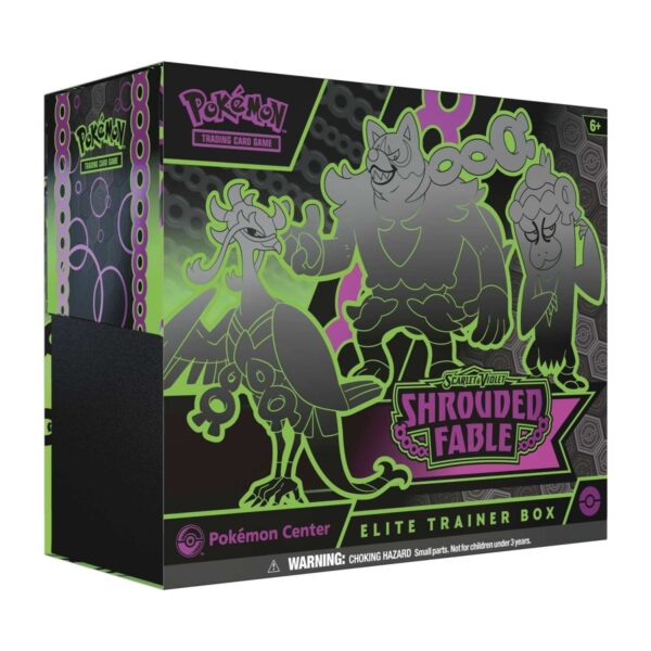 Pokemon TCG Scharlachrote und violett ausgeschrägte Fabel Pokemon Center Elite Trainer Box Eng