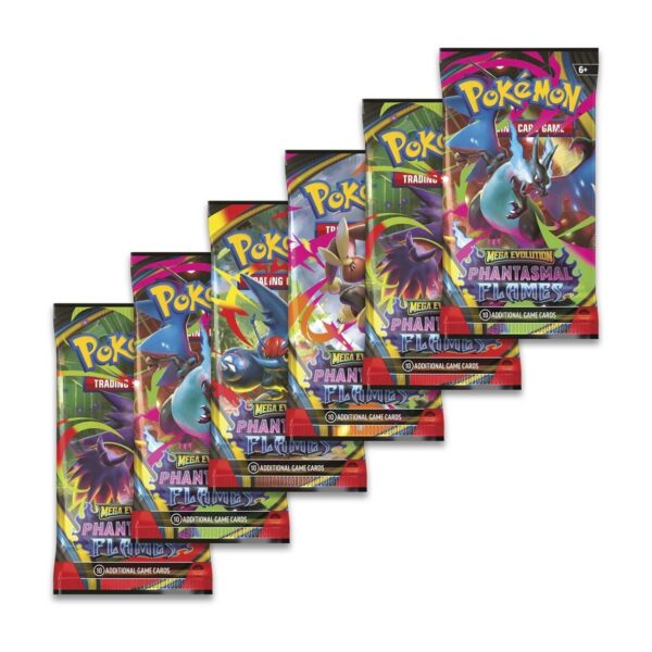 Pokemon TCG: Mega Evolution Phantasmal Flames Booster Bundle (6 Pakker) Eng - Billede 3